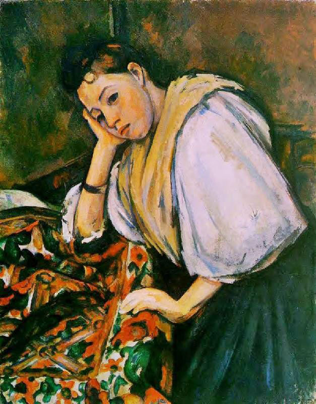 YOUNG ITALIAN GIRL RESTING ON HER ELBOW
