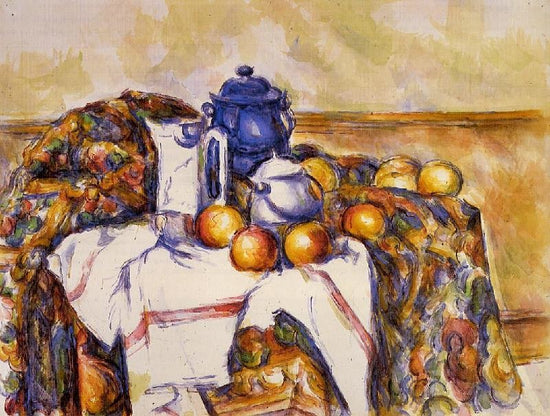 Still Life With Blue Pot by Paul Cézanne