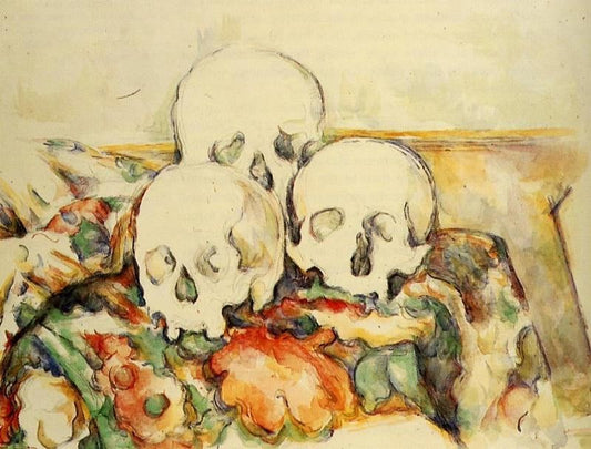 Three Skulls by Paul Cézanne