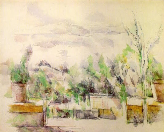 The Garden Terrace At Les Lauves by Paul Cézanne