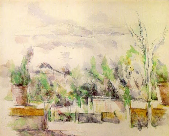 The Garden Terrace At Les Lauves by Paul Cézanne