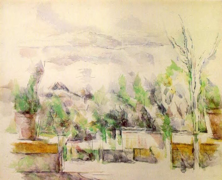 The Garden Terrace At Les Lauves by Paul Cézanne