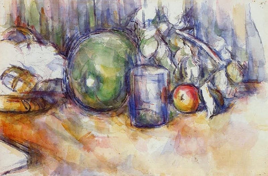Still Life With Green Melon by Paul Cézanne