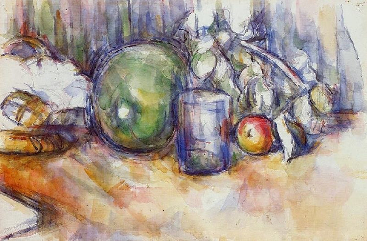 Still Life With Green Melon by Paul Cézanne