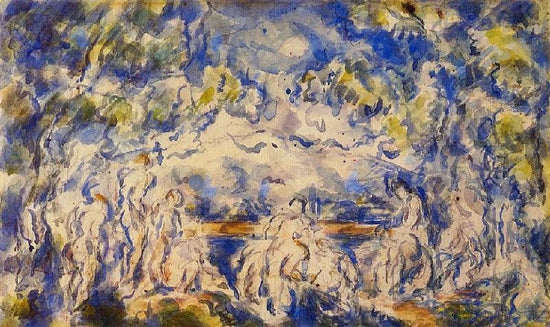 Bathers, Mont-Sainte-Victoire In The Background by Paul Cézanne