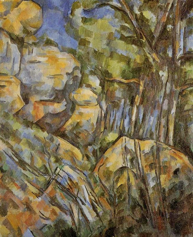 Rocks Near The Caves Above The Chateau Noir by Paul Cézanne
