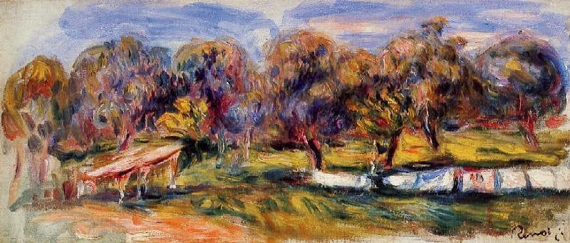 LANDSCAPE WITH ORCHARD
