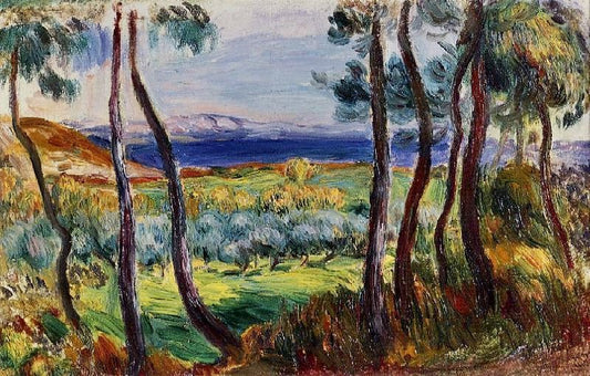 Pines In The Vicinity Of Cagnes by Pierre Auguste Renoir