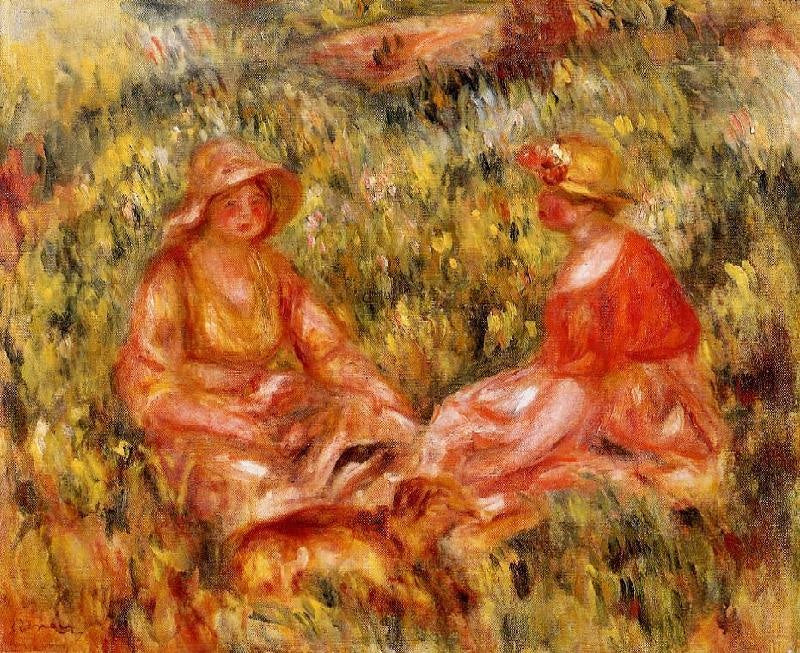 TWO WOMEN IN THE GRASS