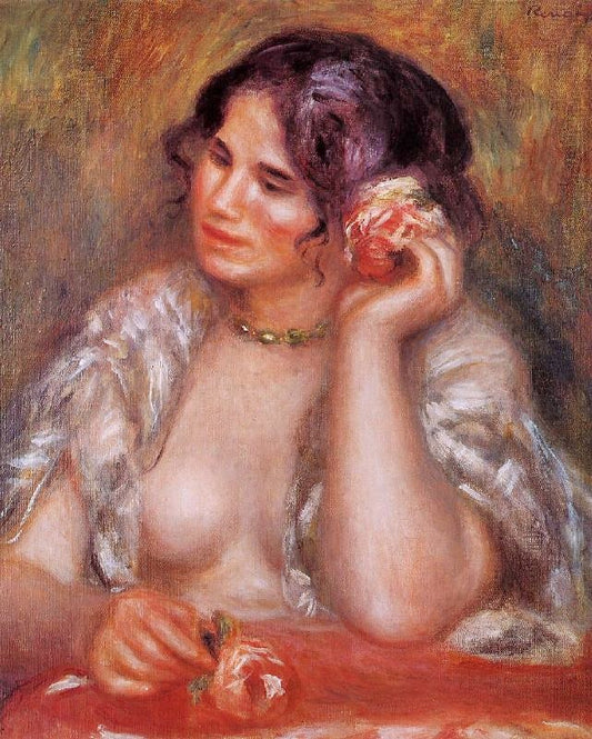 Gabrielle With A Rose by Pierre Auguste Renoir