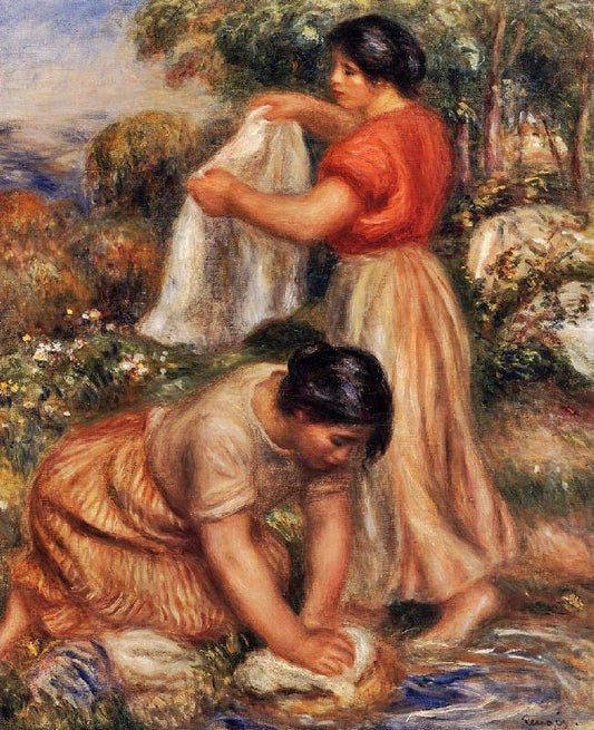 Laundresses by Pierre Auguste Renoir