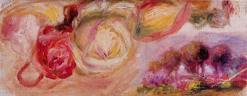 ROSES WITH A LANDSCAPE