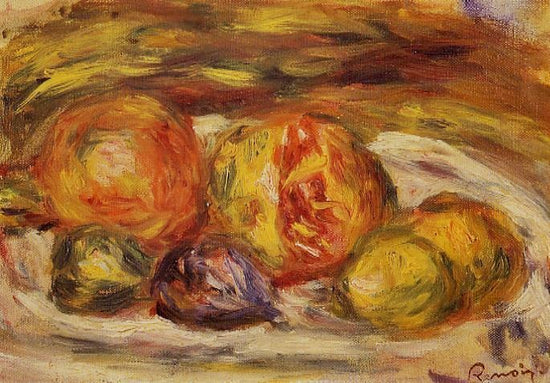 Still Life, Pomegranate, Figs And Apples by Pierre Auguste Renoir