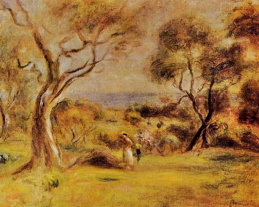 A Walk By The Sea by Pierre Auguste Renoir
