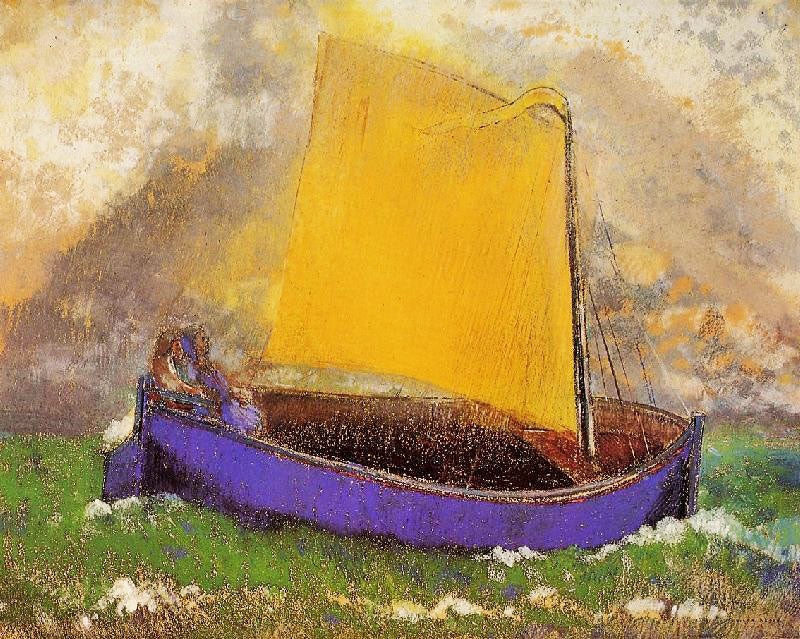 The Mysterious Boat by Odilon Redon
