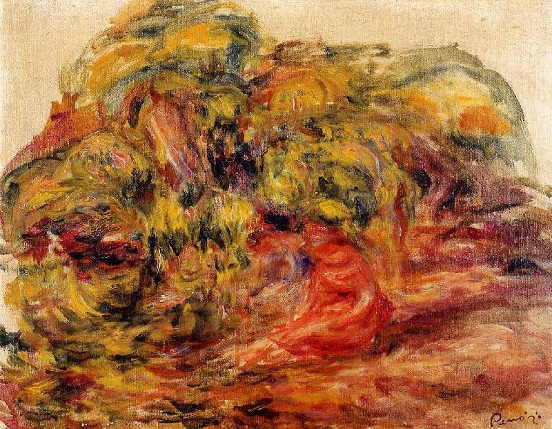 WOMAN IN THE GARDEN AT COLLETTES