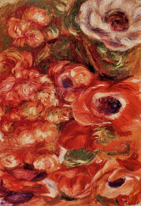 Anemonies by Pierre Auguste Renoir
