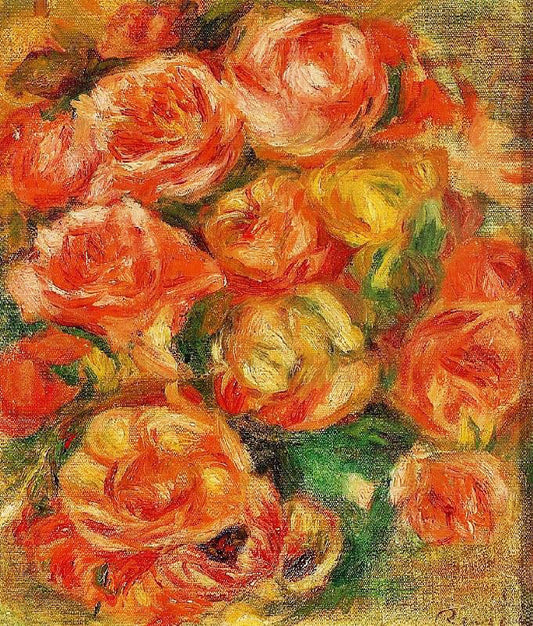 A Bowlful Of Roses by Pierre Auguste Renoir