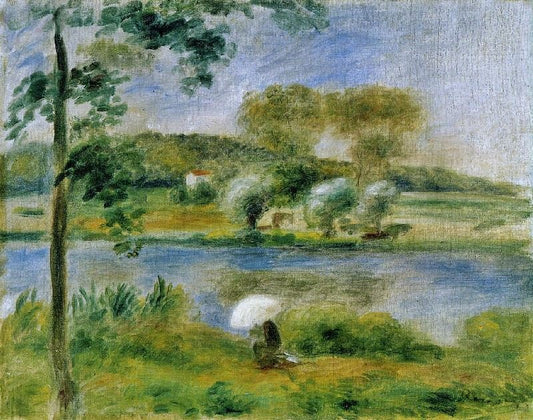 Landscape: Banks Of The River by Pierre Auguste Renoir