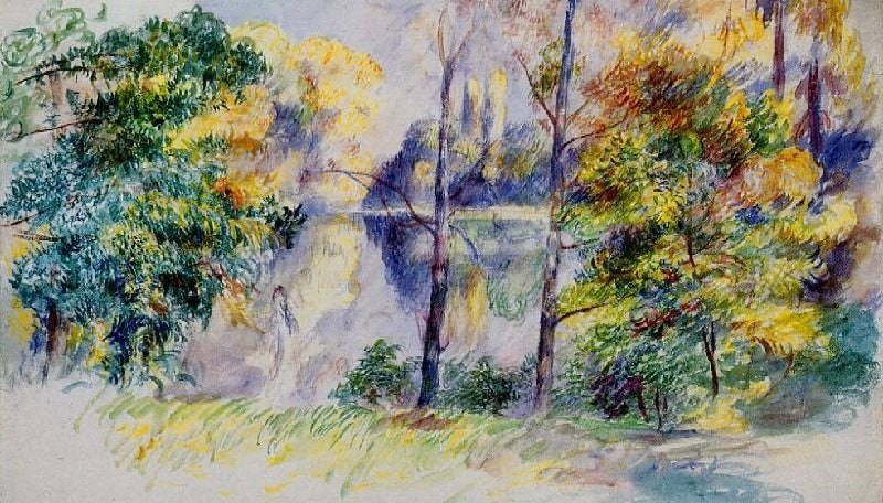 Park Scene by Pierre Auguste Renoir