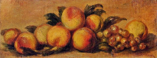 Still Life With Peaches And Grapes by Pierre Auguste Renoir