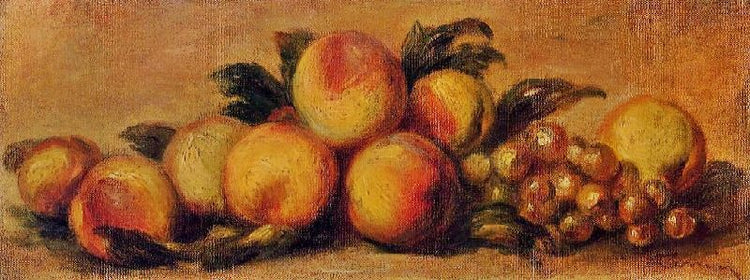 Still Life With Peaches And Grapes by Pierre Auguste Renoir