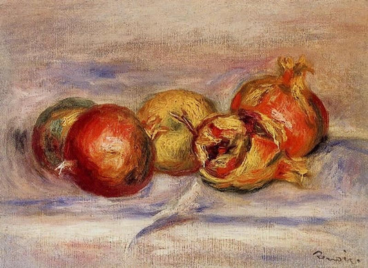 Three Pomegranates And Two Apples by Pierre Auguste Renoir