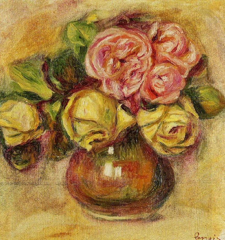 A VASE OF ROSES