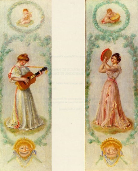 La Musique, Two Paintings by Pierre Auguste Renoir