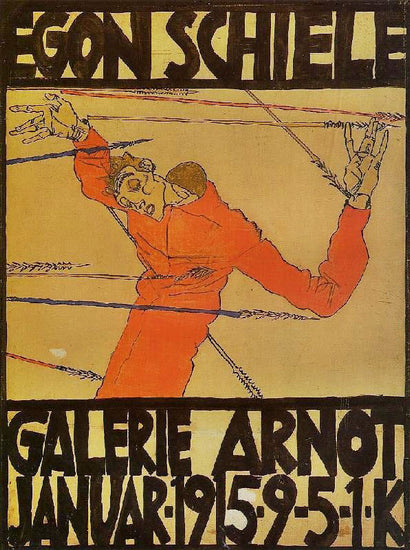 Self Portrait As St. Sebastian, Poster by Egon Schiele