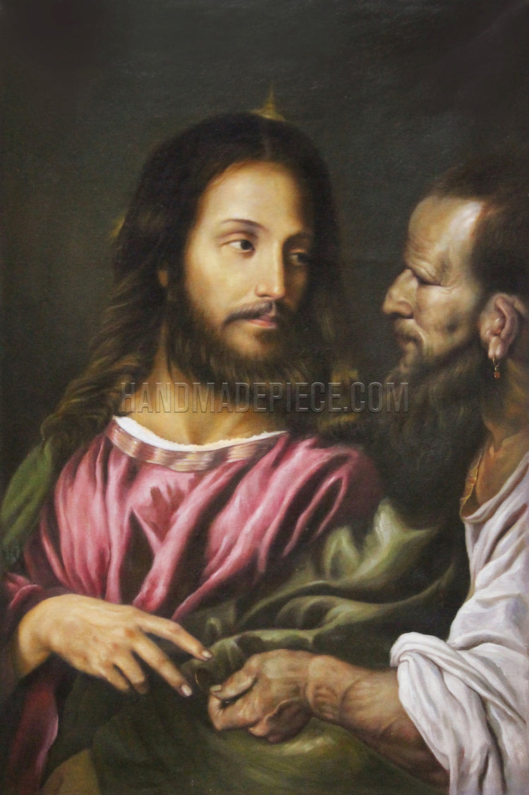 Christ And The Tribute Money (Copy After Titian) by Domenico Fetti
