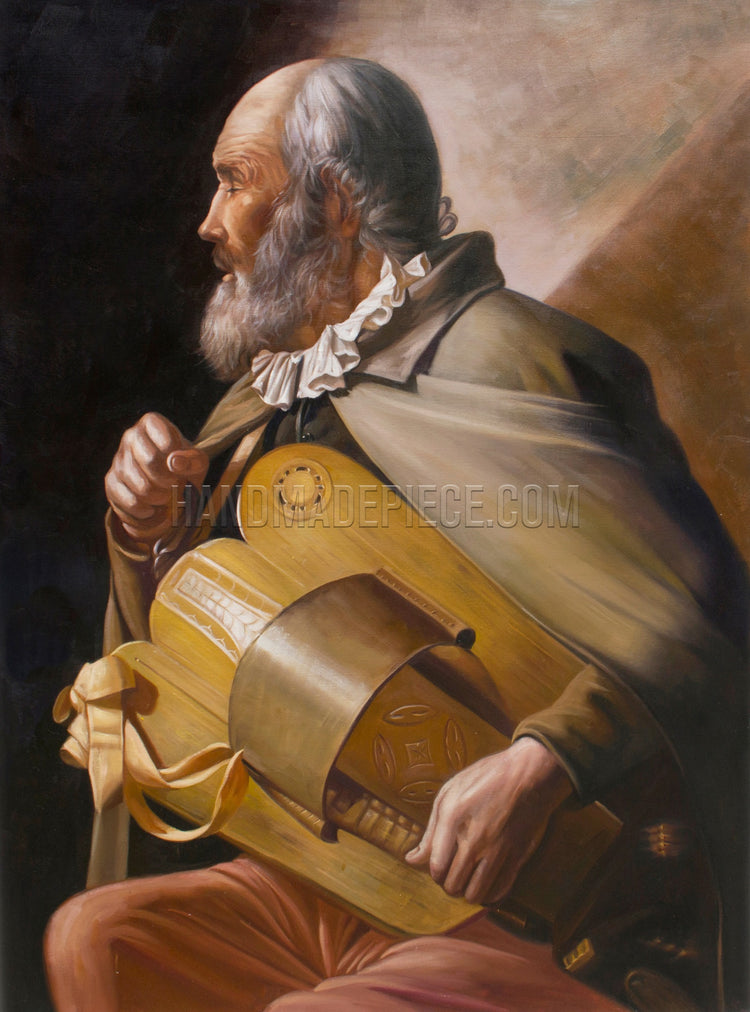 Blind Hurdy-Gurdy Player by Georges de la Tour