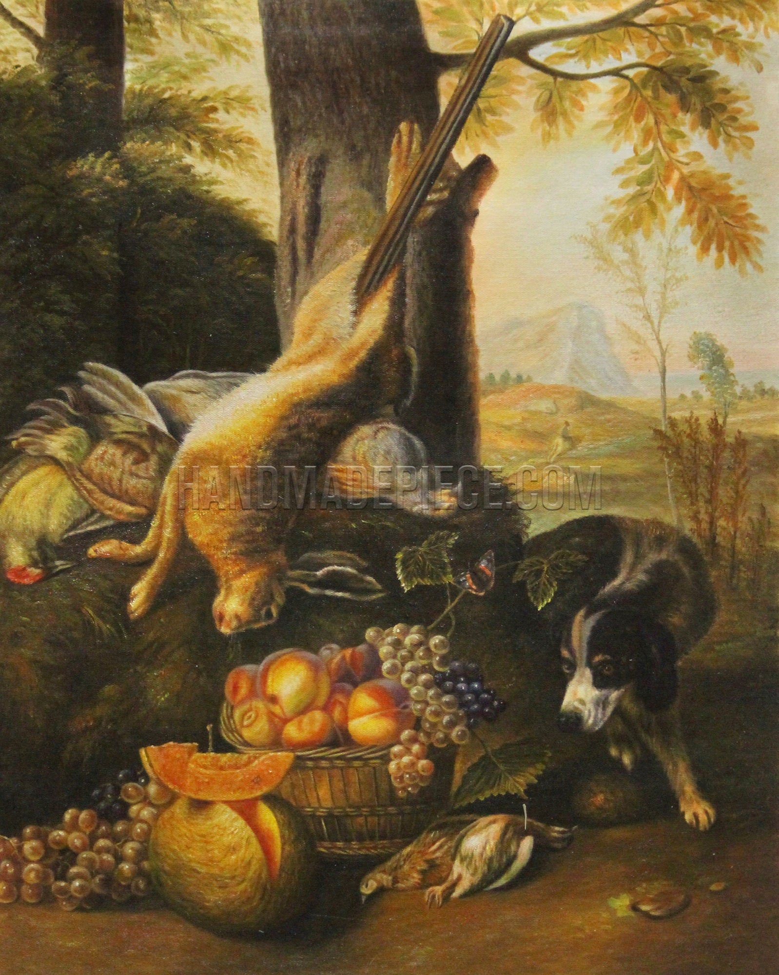 Still Life With Dead Hare And Fruit by Alexandre-François Desportes
