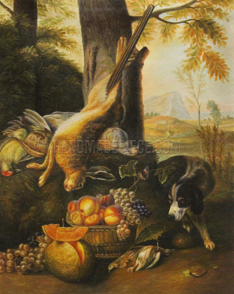 Still Life With Dead Hare And Fruit by Alexandre-François Desportes