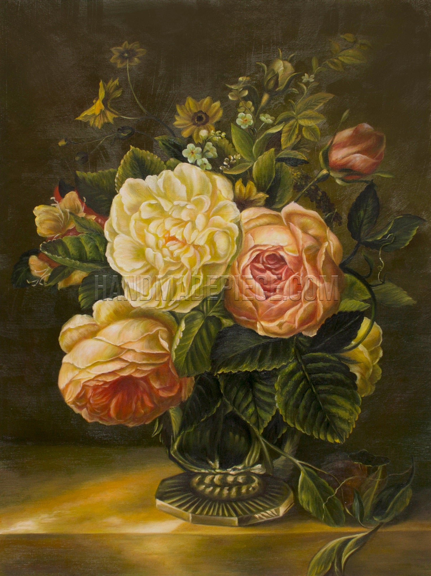Still-Life With Flowers In A Crystal Vase by Geraldine Jacoba van Sande Bakhuyzen