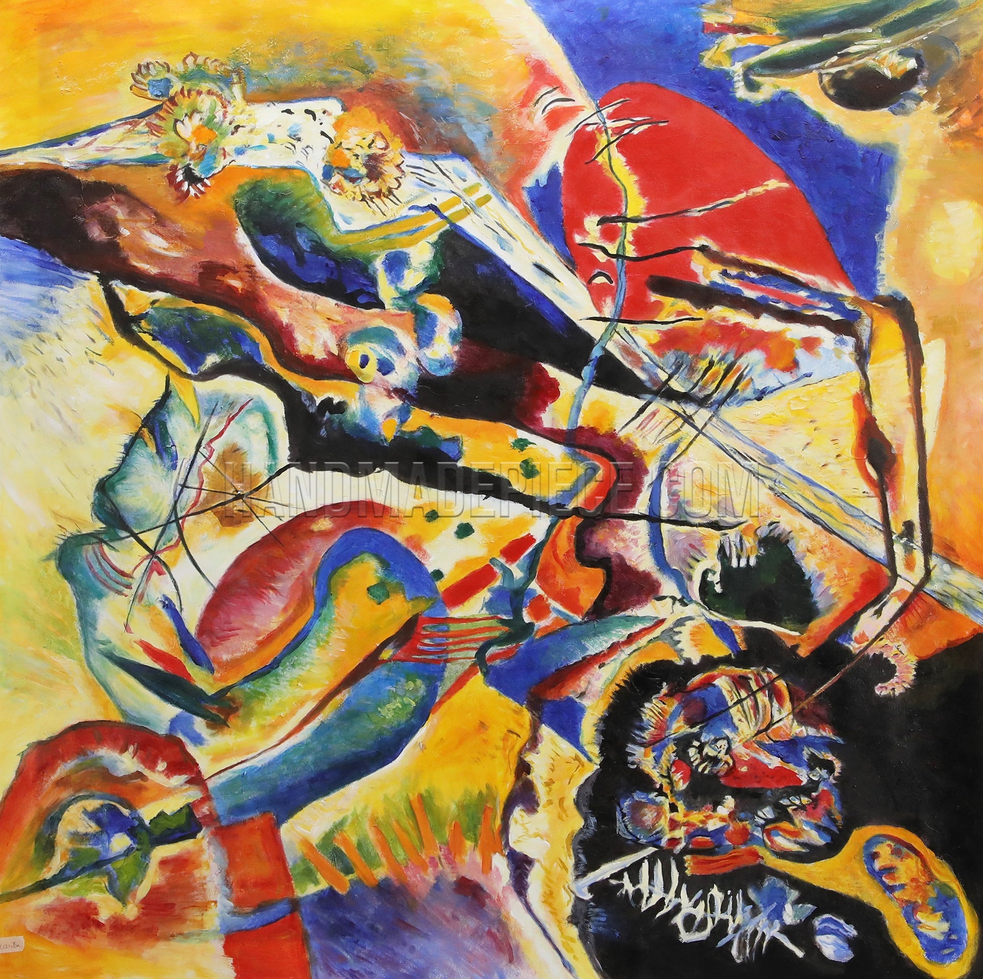 Painting With The Red Patch by Wassily Kandinsk
