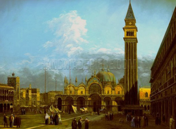 Venice: Piazza San Marco With The Basilica And Campanile by Canaletto