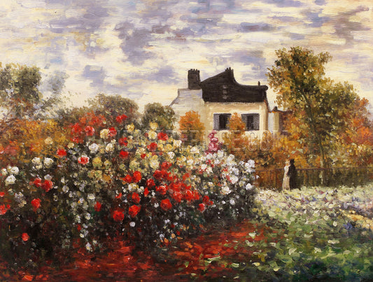 Monet’S Garden At Argenteuil by Claude Oscar Monet