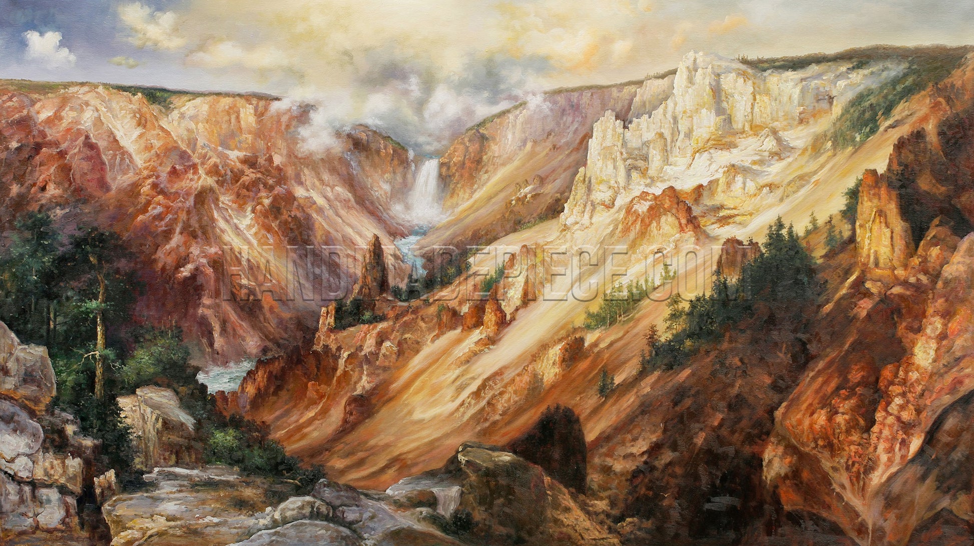 The Grand Canyon Of The Yellowstone, 1901 by Thomas Moran