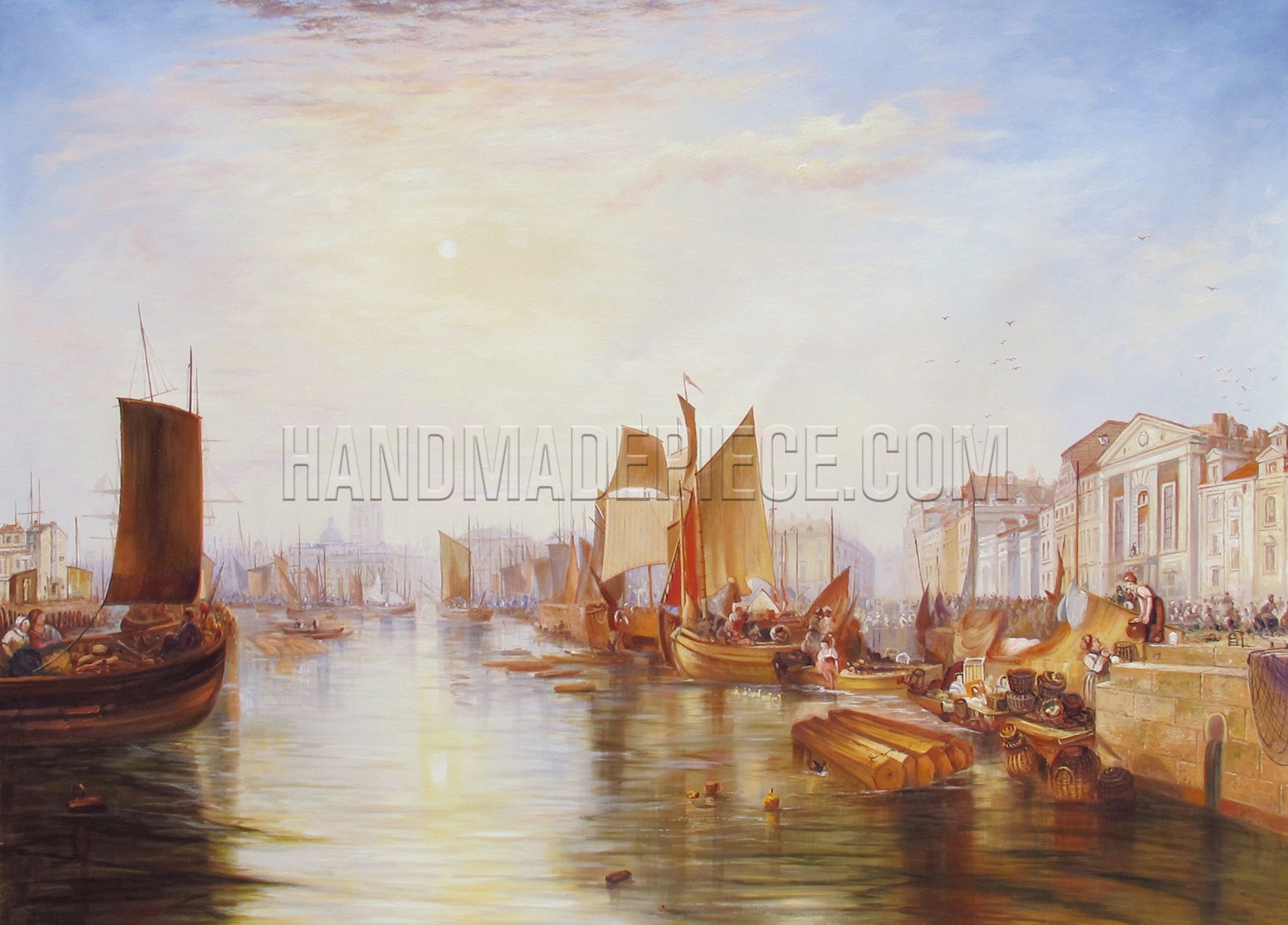 The Harbor Of Dieppe by Joseph Turner