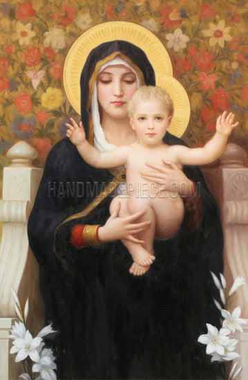 The Madonna Of The Lilies by William Bouguereau