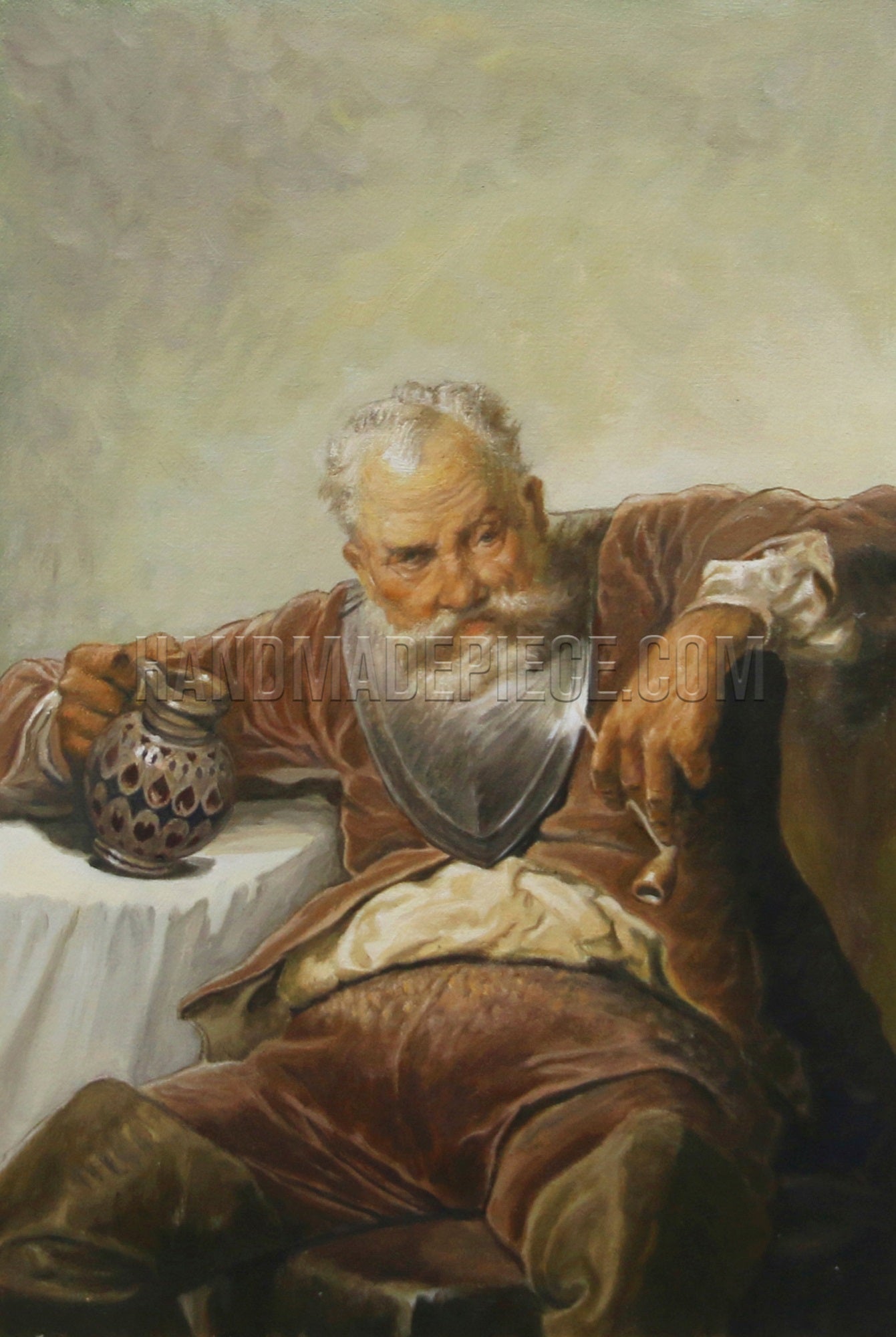 Falstaff With A Tankard Of Wine And A Pipe by Mihály Zich