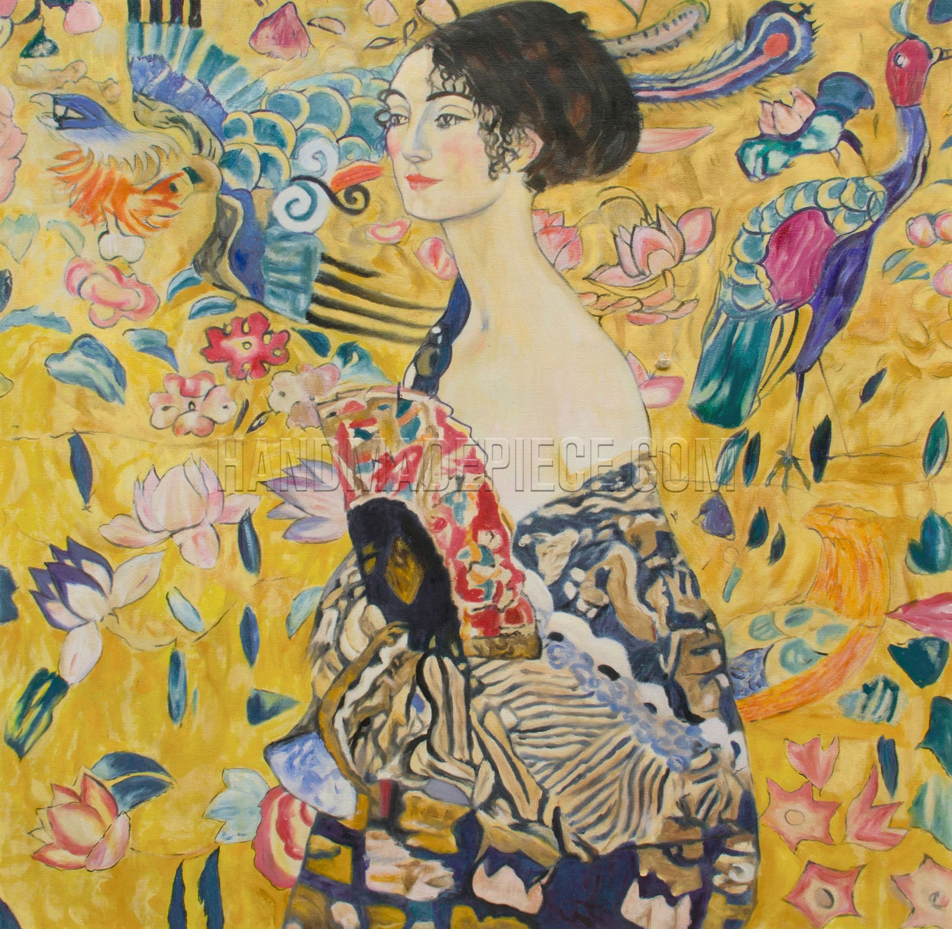 Lady With Fan by Gustav Klimt