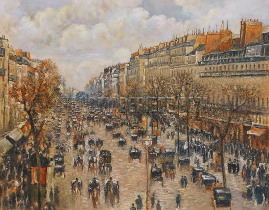 Boulevard Montmartre: Afternoon, Sunlight (Boulevard Montmartre: Apres-Midi, Soleil) by Camille Pissarro
