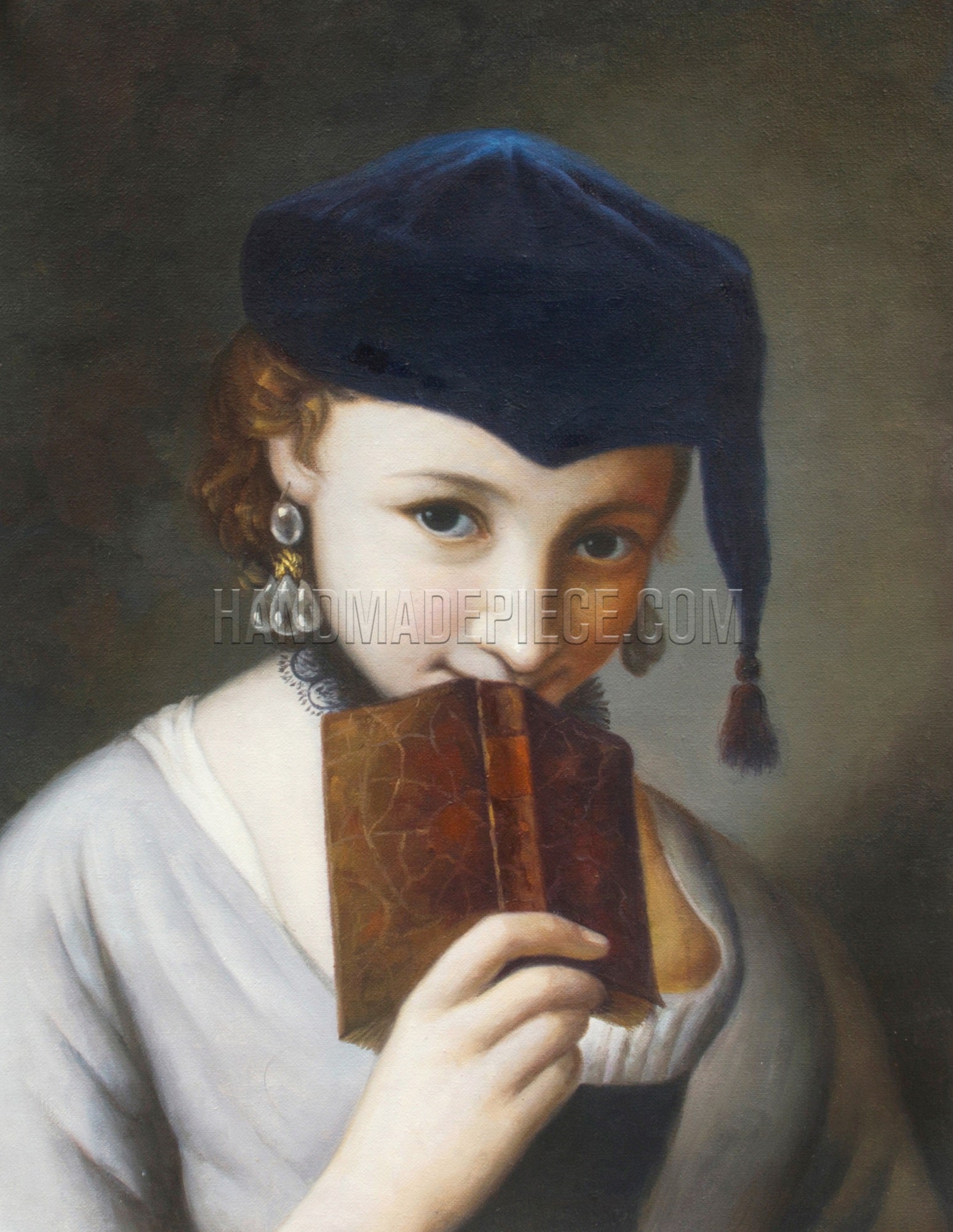 Girl With A Book by Pietro Antonio Rotari
