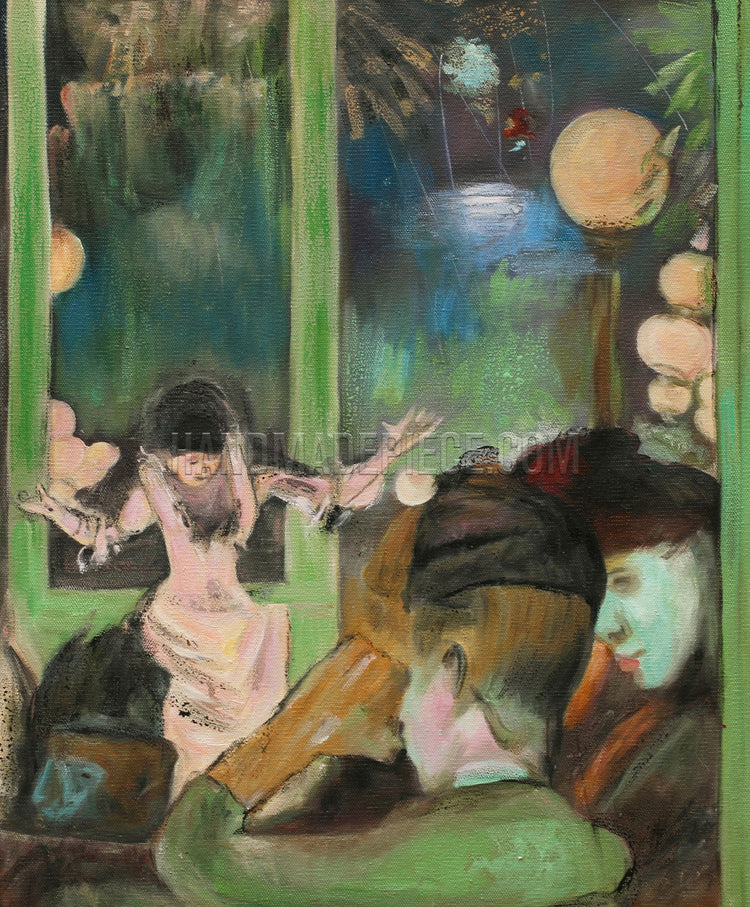 At The Cafe Des Ambassadeurs by Edgar Degas