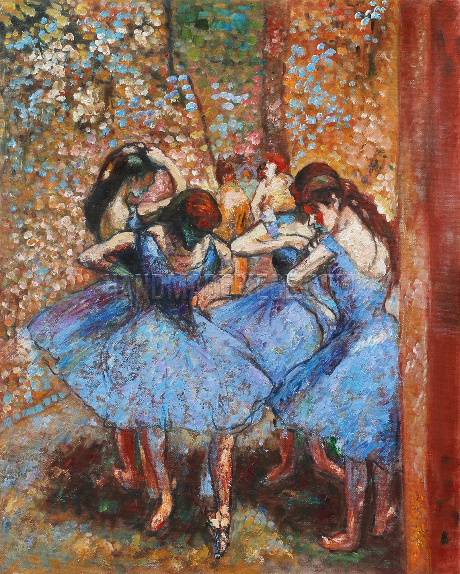 Dancers In Blue by Edgar Degas