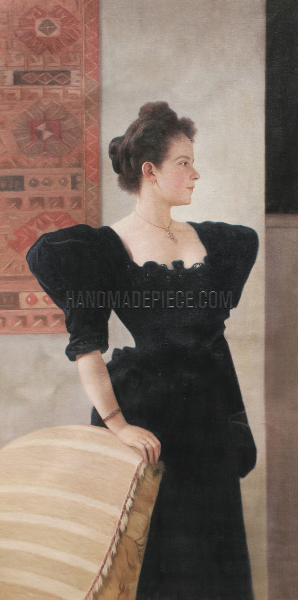 Portrait Of Marie Breunig by Gustav Klimt