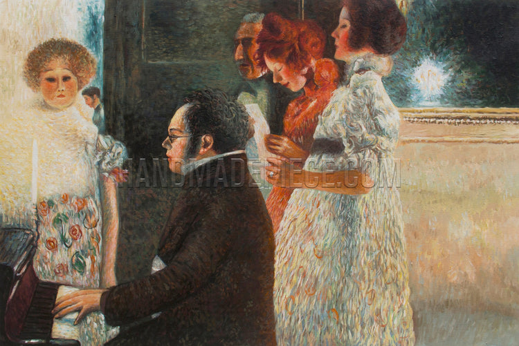 Schubert At The Piano Ii by Gustav Klimt