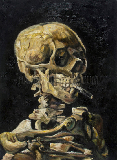 Skull With Burning Cigarette by Vincent van Gogh